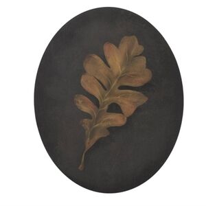 Threshold Designed With Studio McGee Oval 8"x10" Moody Leaf Painted Wall Art